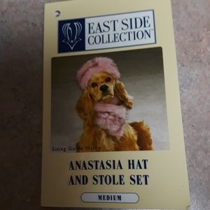 Dog Pink hat and stole set